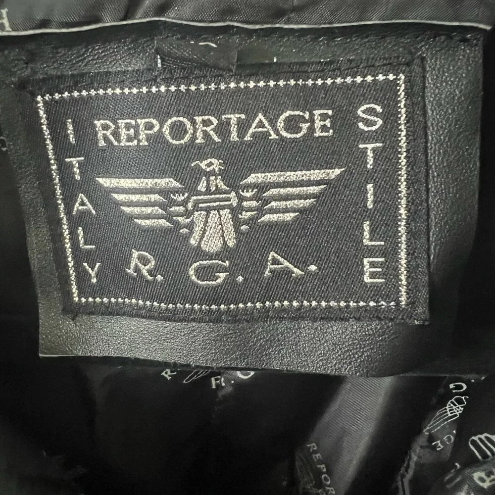 Reportage Men’s Black Leather Jacket - Picture 4 of 5